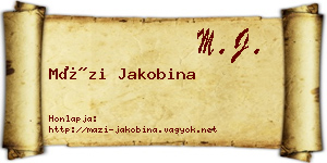 Mázi Jakobina névjegykártya